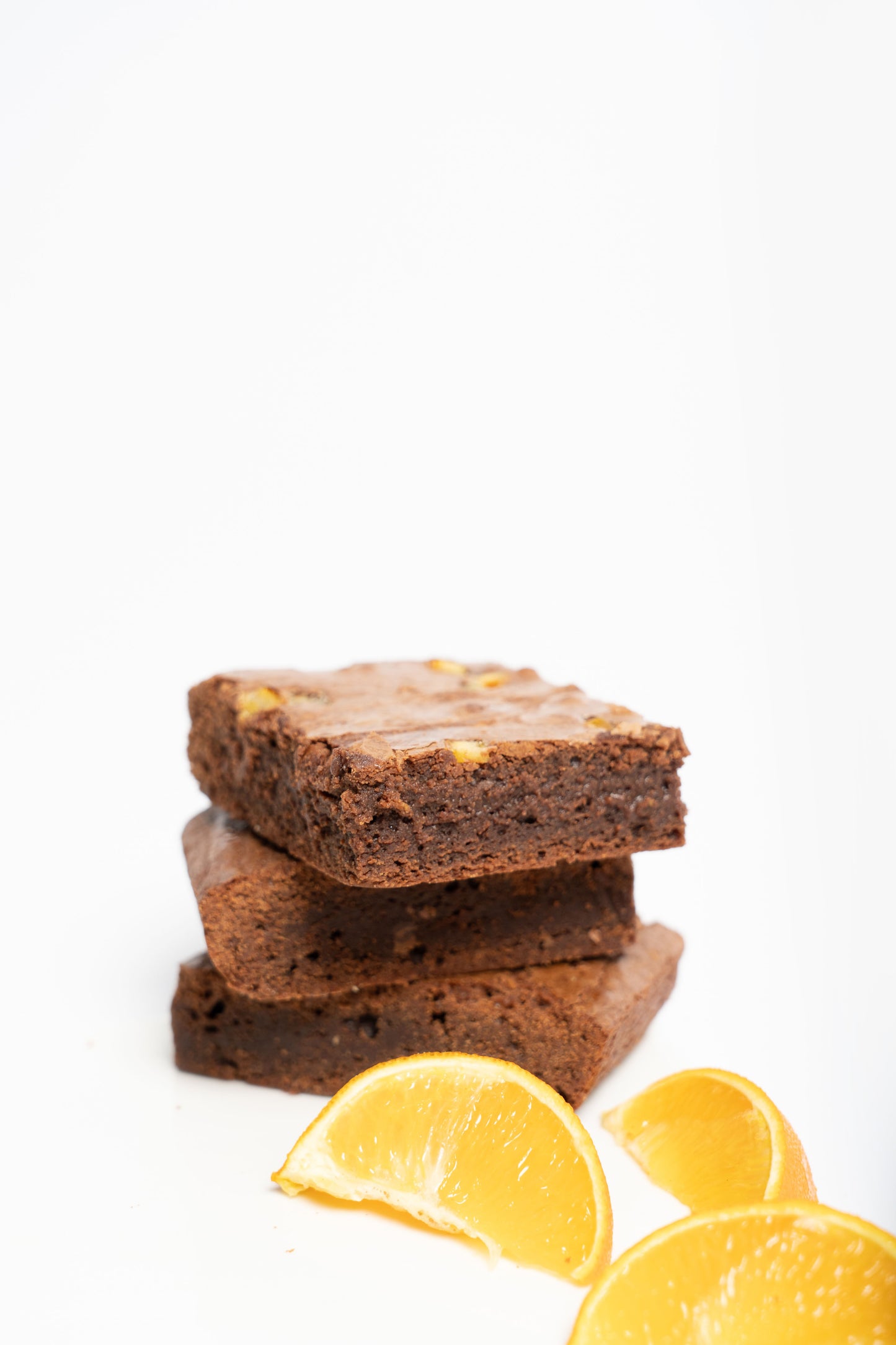 Brownies met gekonfijte appelsientjes